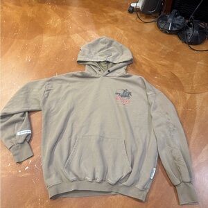 The Laundry Room Tan Hoodie with Embroidered Logo